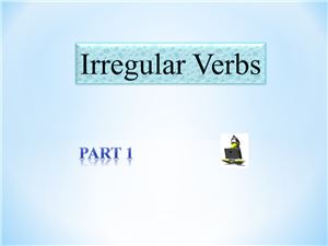 Irregular verbs (New English File Elementary)