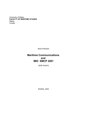 Pritchard B. Maritime Communications and IMO SMCP