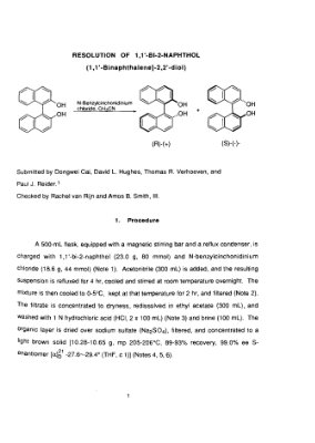 Organic syntheses. Vol. 76, 1999