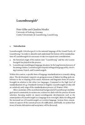 Gilles P., Moulin C. Luxembourgish (Language Standardization)