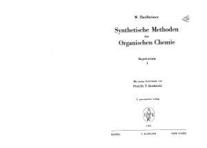 Theilheimer W. Synthetische Methoden der Organischen Chemie. Repertorium 1