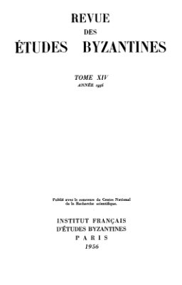 Revue des études Byzantines 1956 №14