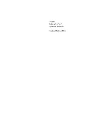 Knoll W., Advincula R.C. (Eds.) Functional Polymer Films