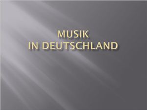 Music in Deutschland