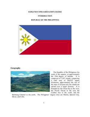Ilokano Familiarization Course / Ознакомительный курс илоканского языка