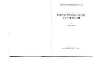Lehtisalo T. Juraksamojedisches Wörterbuch