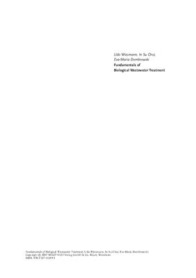 Wiesmann U., Choi I.S., Dombrowski E.-M. Fundamentals of Biological Wastewater Treatment