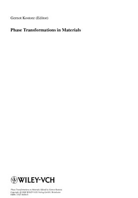 Kostorz G. (Editor) Phase Transformations in Materials