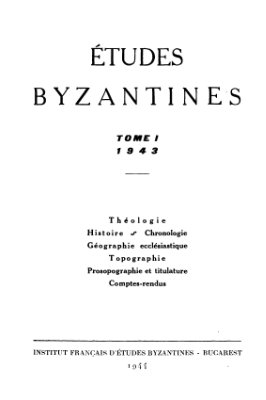 Revue des études Byzantines 1944 №01