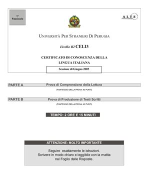 CELI 3. Материалы экзаменационной сессии июнь 2005