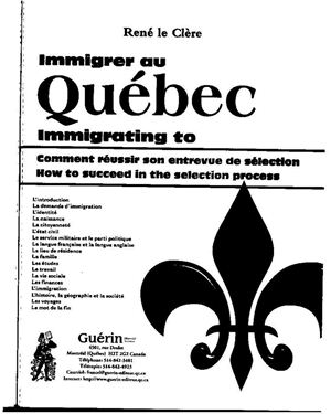 Le Clère R. Immigrer au Québec