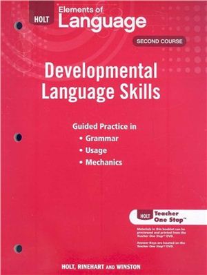 Judith Irwin L. Elements of Language, Grade 8 Developmental Language Skills