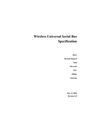 Wireless USB Specification Revision 1.0 May 12, 2005