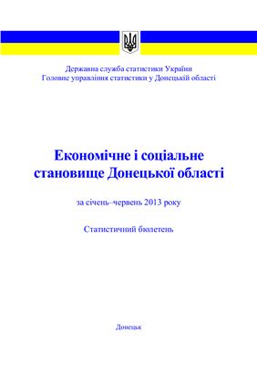 Економічне і соціальне становище Донецької області за січень-червень 2013 року