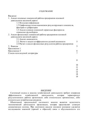 Анализ и диагностика финансово-хозяйственной деятельности предприятия (ж/д)