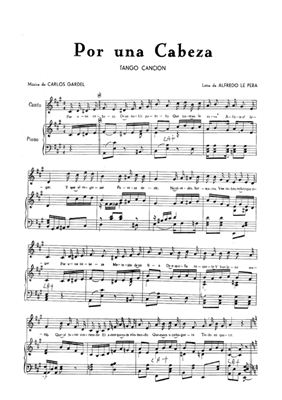 Carlos Gardel Por Una Cabeza для скрипки и фортепиано
