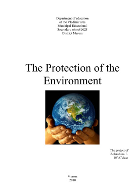 The Protection of the Environment