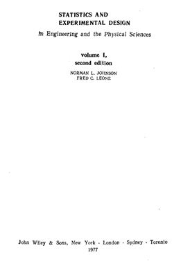 Джонсон Н., Лион Ф. Статистика и планирование эксперимента в технике и науке. Методы обработки данных