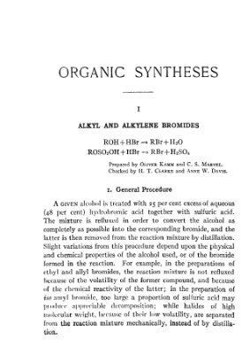 Organic Syntheses 1921 Vol.1