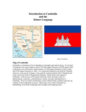Introduction to Cambodia and the Khmer Language
