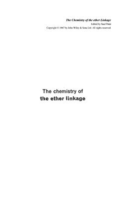 Patai S. (ed.) The chemistry of ether linkage [The chemistry of functional groups]