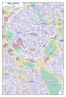 Вена. Туристская схема центра города