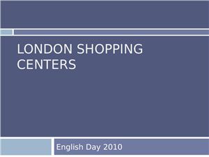 London Shopping Centres