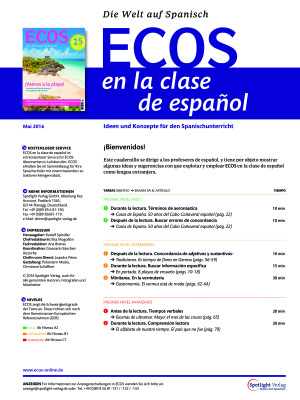 Ecos en la clase de español 2016 №05 (Методическая разработка для преподавателей)
