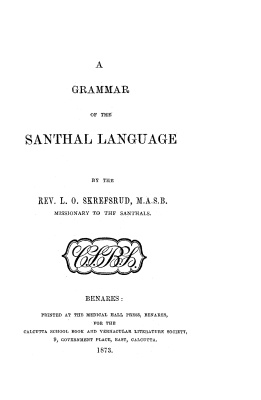 Skrefsrud L.O. A Grammar of the Santhal Language