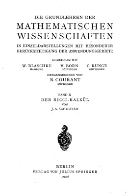 Schouten J.A. Der Ricci-Kalkul