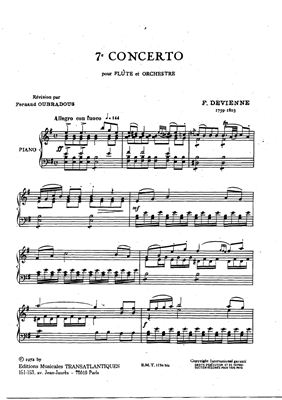 Devienne F. Concert for Flute No.7 Ноты для флейты