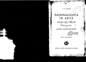 Cuza A.C. Naţionalitatea în artă