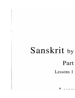 Houston V. Sanskrit. Part 3