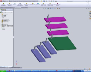 Лестница с поворотом - набросок в Solid Works - помощь в расчетах и визуализации
