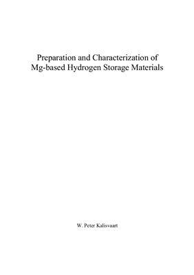 Kalisvaart W.P. Preparation and Characterization of Mg-based Hydrogen Storage Materials