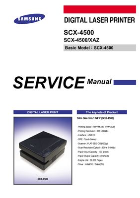 Samsung MFP SCX-4500 SCX-4500/XAZ. Service Manual