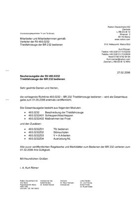 Deutsche Bahn AG. Richtlinie 493.0232. Triebfahrzeuge der BR 232 bedienen