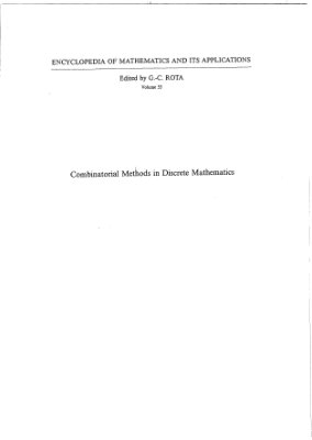 Sachkov V.N. Combinatorial Methods in Discrete Mathematics