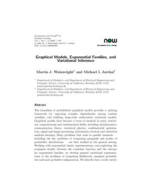 Wainwright M.J. Jordan M.I. Graphical Models, Exponential Families, and Variational Inference