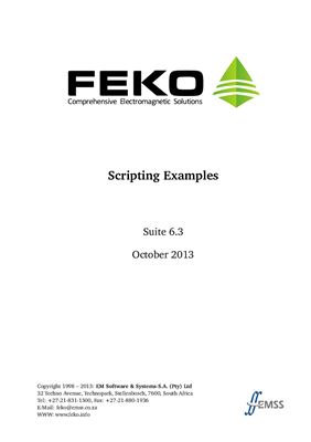 FEKO. Script Examples
