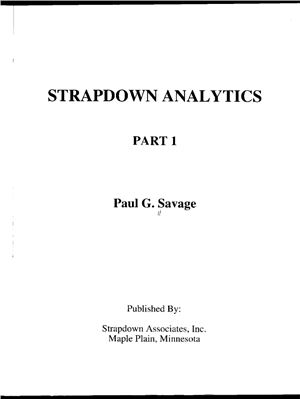 Paul G. Savage - Strapdown Analytics (vol. 1)
