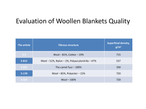 Презентация - Evaluation of Woollen Blankets Quality (Оценка качества шерстяных одеял)