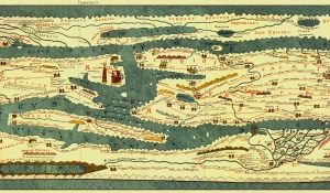 Карта мира. Пейтингерова таблица. XIII век