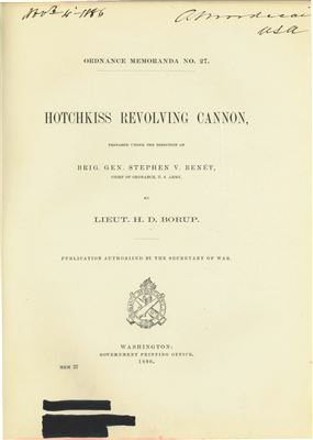 Borup H.D. Hotchkiss revolving cannon