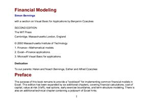 Benninga Simon. Financial Modeling