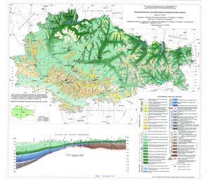Геологическая карта дочетвертичных отложений Курской области
