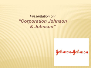 Презентация о основных этапах создания и разработках компании Johnson&Johnson