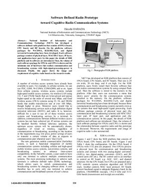 Harada H. Software Defined Radio Prototype toward Cognitive Radio Communication Systems