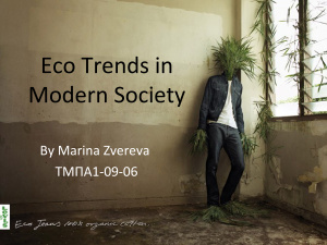 Eco trends in Modern society