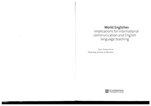 Kirkpatrick A. World Englishes. Implications for international communication and English language teaching
